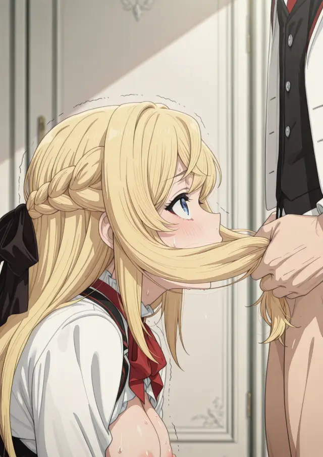 Ariel Anemoi Asura — Mushoku Tensei, planche 259. ahegao, leg lock, pantyhose, schoolgirl uniform