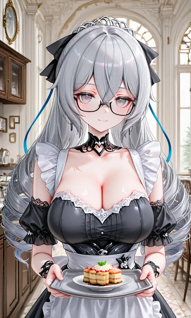 Bronya Zaychik, Mei Raiden — Honkai Star Rail, planche 38. big breasts, bikini, business suit, drill hair, glasses, maid