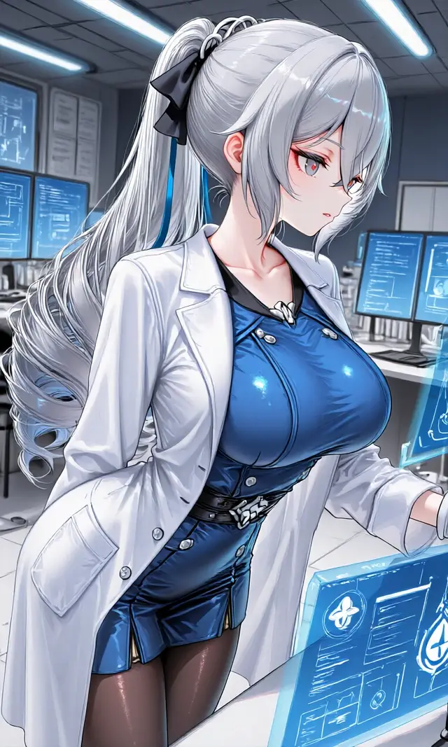 Bronya Zaychik, Mei Raiden — Honkai Star Rail, planche 44. big breasts, bikini, business suit, drill hair, glasses, maid