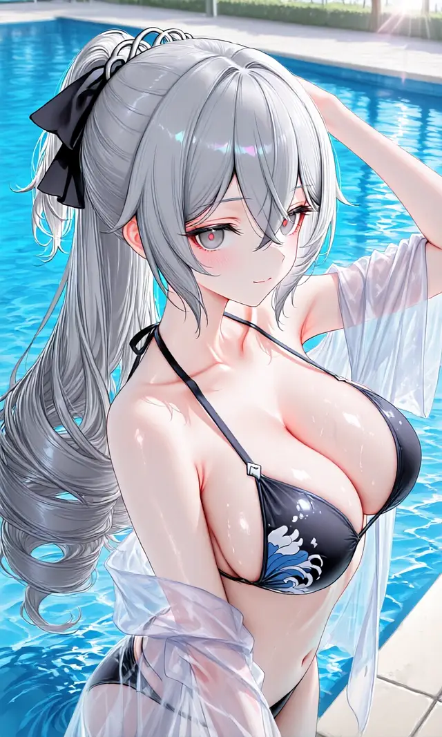 Bronya Zaychik, Mei Raiden — Honkai Star Rail, planche 46. big breasts, bikini, business suit, drill hair, glasses, maid