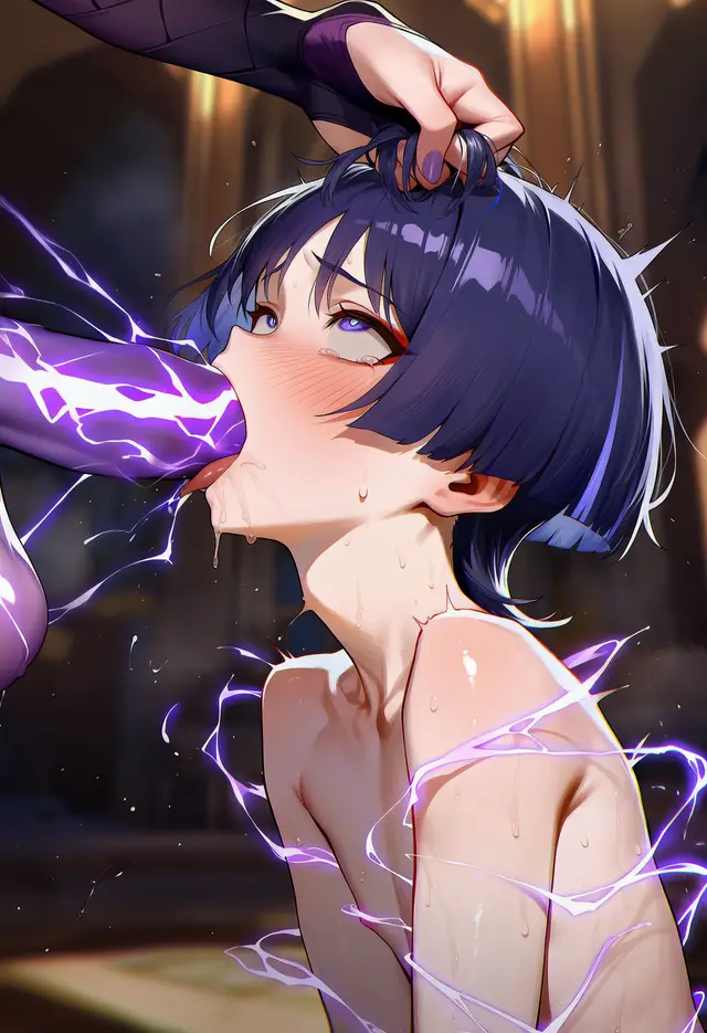 Raiden Shogun, Scaramouche — Genshin Impact, planche 53. femdom, handjob, painted nails, penis enlargement, sole dickgirl, sole female