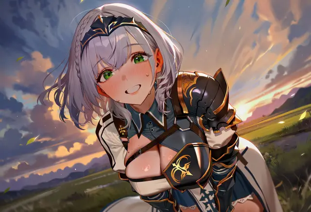 Shirogane Noel — Hololive, planche 1. ahegao, big breasts, blowjob, kissing, nakadashi, sole female