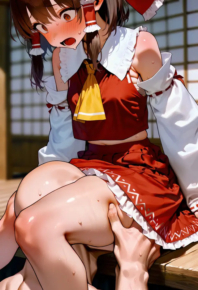 Reimu Hakurei — Touhou Project, planche 11. detached sleeves, miko, armpit licking, bald