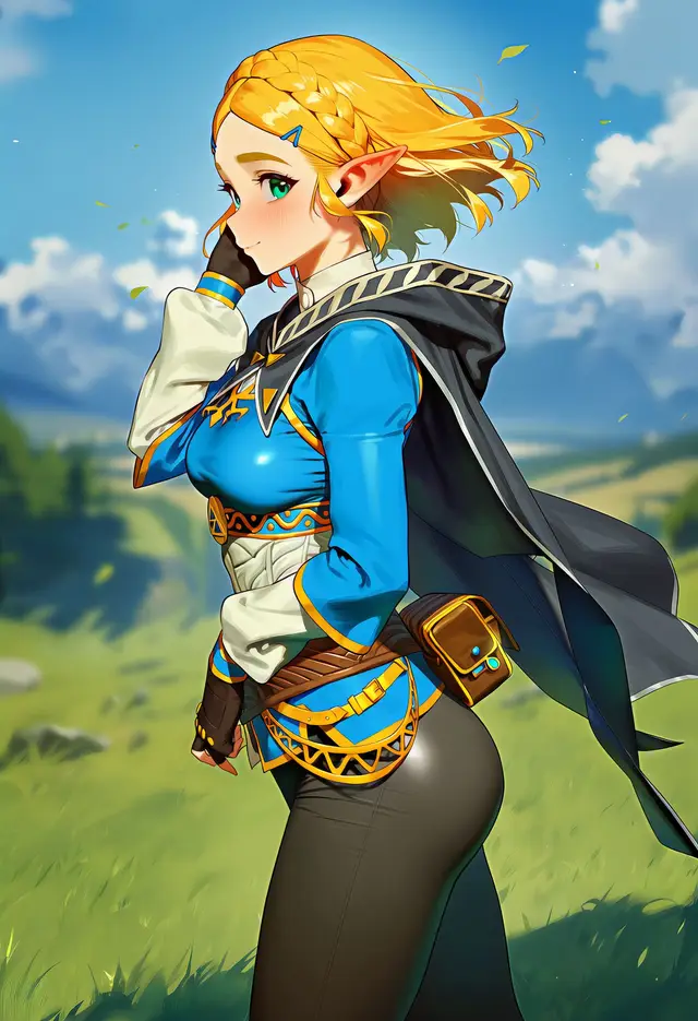 Princess Zelda — The Legend of Zelda, planche 3. anal, anal intercourse, blowjob, deepthroat, elf, fingering
