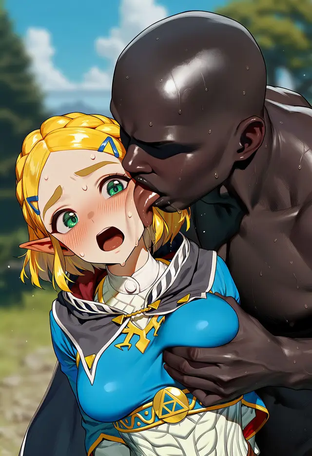 Princess Zelda — The Legend of Zelda, planche 6. anal, anal intercourse, blowjob, deepthroat, elf, fingering