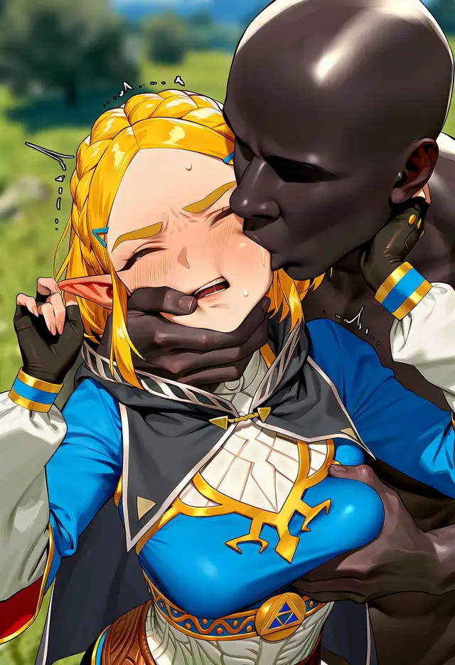 Princess Zelda — The Legend of Zelda, planche 8. anal, anal intercourse, blowjob, deepthroat, elf, fingering