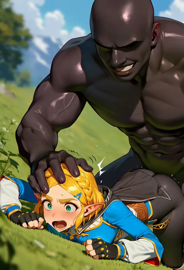Princess Zelda — The Legend of Zelda, planche 9. anal, anal intercourse, blowjob, deepthroat, elf, fingering