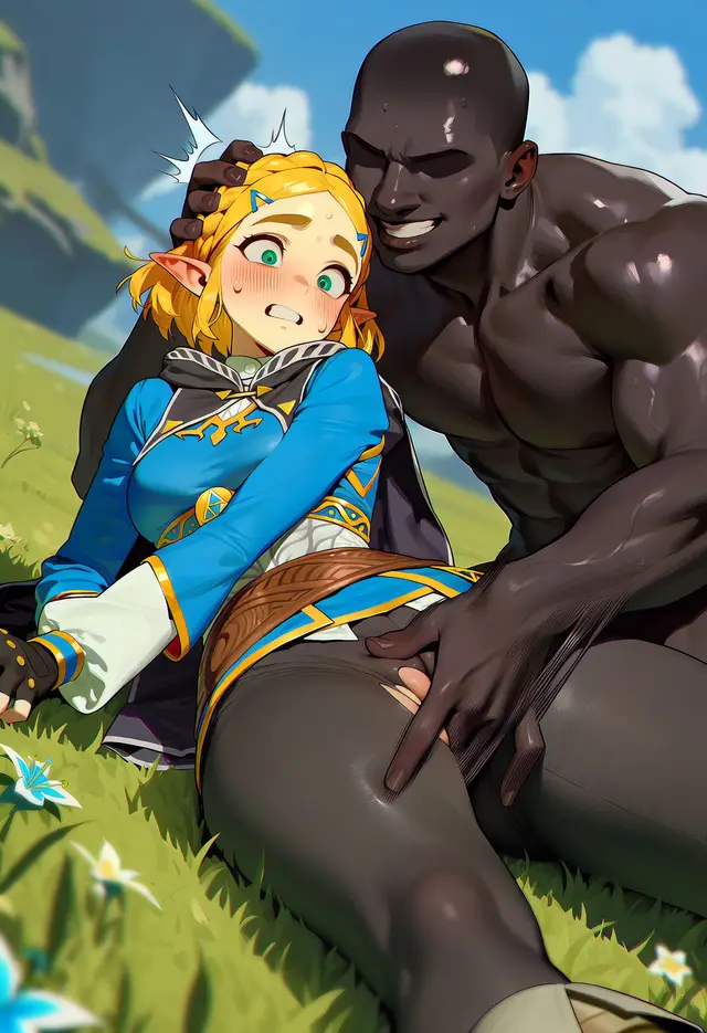 Princess Zelda — The Legend of Zelda, planche 10. anal, anal intercourse, blowjob, deepthroat, elf, fingering