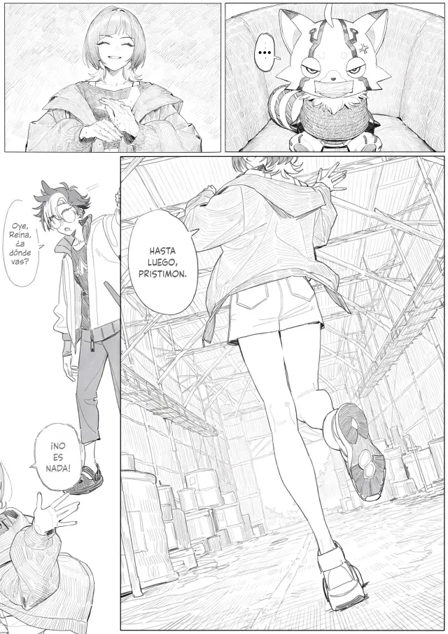 Reina Sakuya — Digimon, planche 4. blowjob, cockslapping, nakadashi, nipple stimulation, sole female, sweating