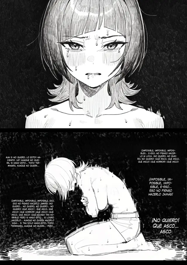 Reina Sakuya — Digimon, planche 23. blowjob, cockslapping, nakadashi, nipple stimulation, sole female, sweating