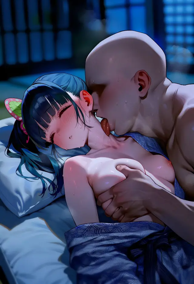 Kanao Tsuyuri — Kimetsu no Yaiba, planche 26. blowjob, impregnation, kimono, nakadashi, ponytail, sleeping